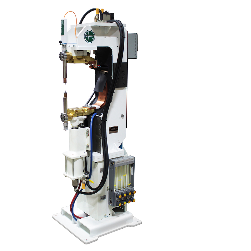 ProLine Adaptive Series SD welder, upside-down, with Entron Weld Control and RoMan Weld Transformer